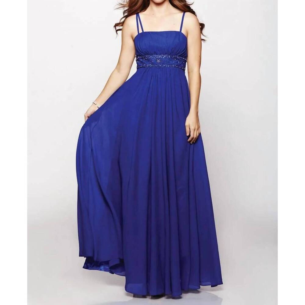 NEW LAST DRESS goddess aura gown in royal blue